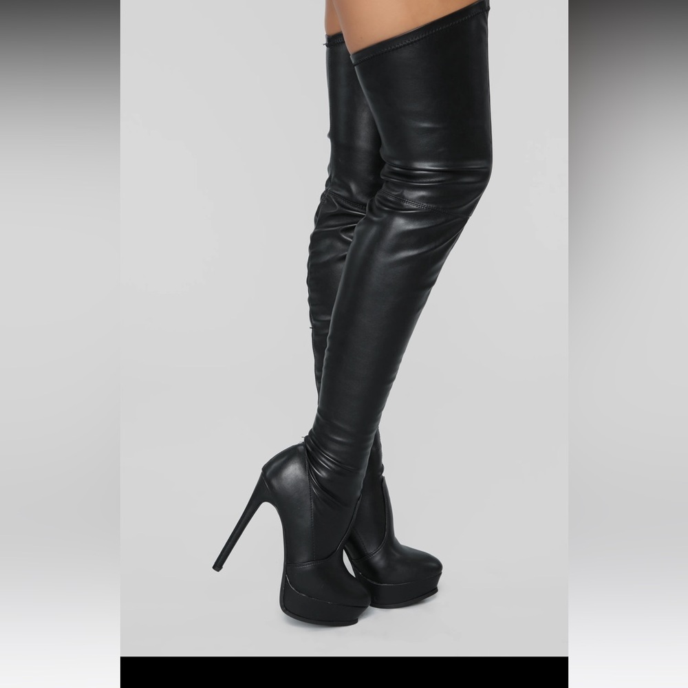 Thigh high FashionNova boots